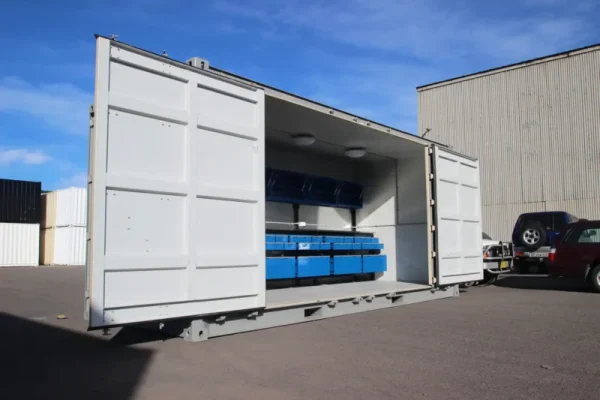 20′ Werkstattcontainer mit Seitenöffnung